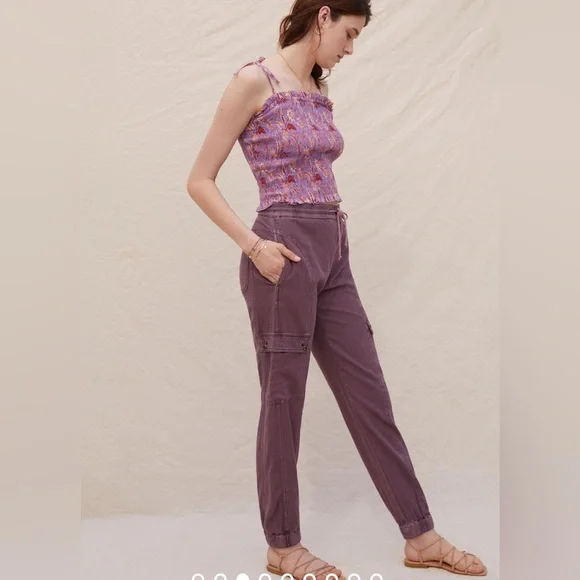Anthropologie Cargo Jogger, Purple, S - Picture 4 of 13